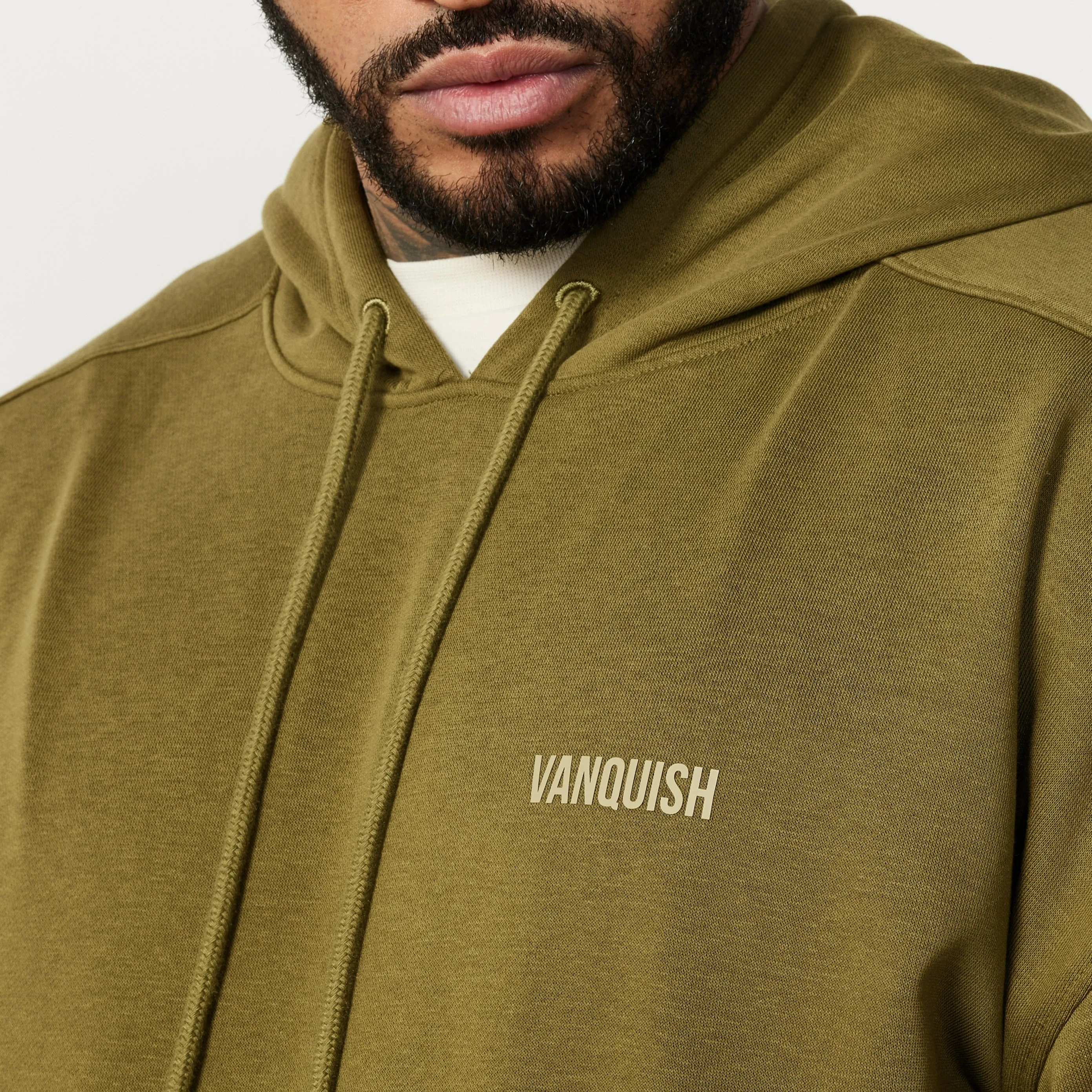 Vanquish Essential Olive Green Oversized Pullover Hoodie