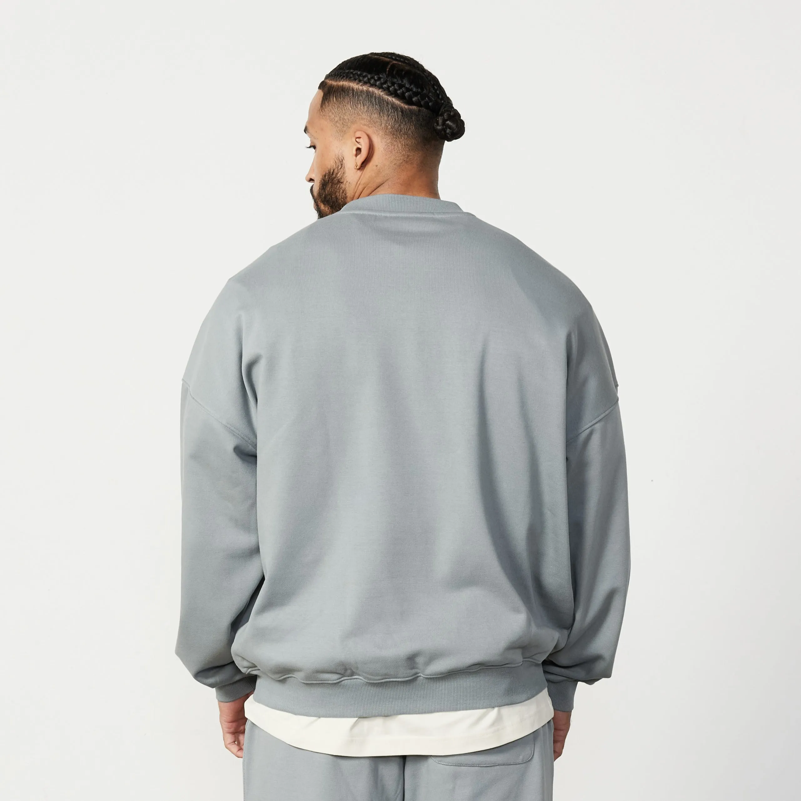 Vanquish Essential Steel Grey Oversized Sweatshirt