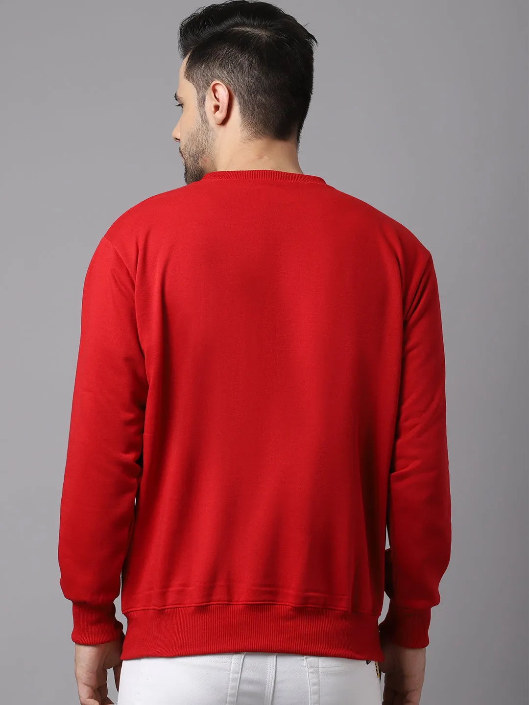 Vimal Jonney Fleece Round Neck Printed Sweatshirt for Men