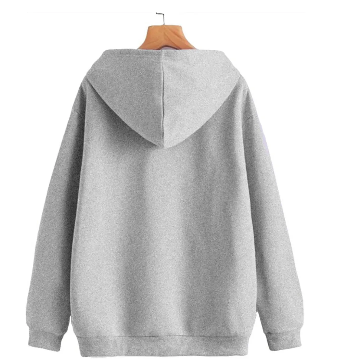 Vimal Jonney Grey Melange Solid Hooded Cotton Fleece Sweatshirt for Men