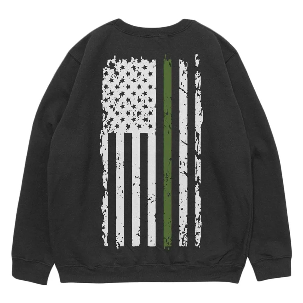 Vintage Flag Green Line Crewneck Sweatshirt