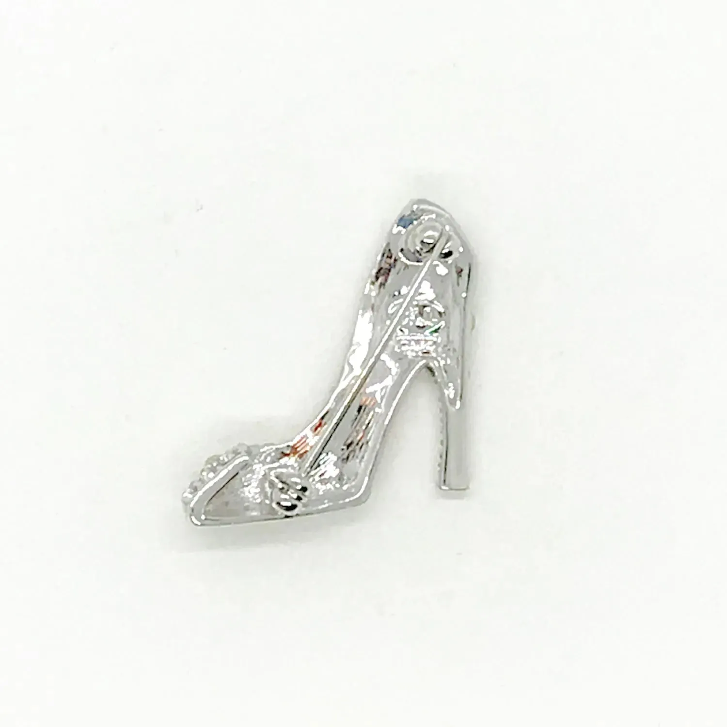 Vintage KJL Sparkling Rhinestone High Heeled Shoe Brooch